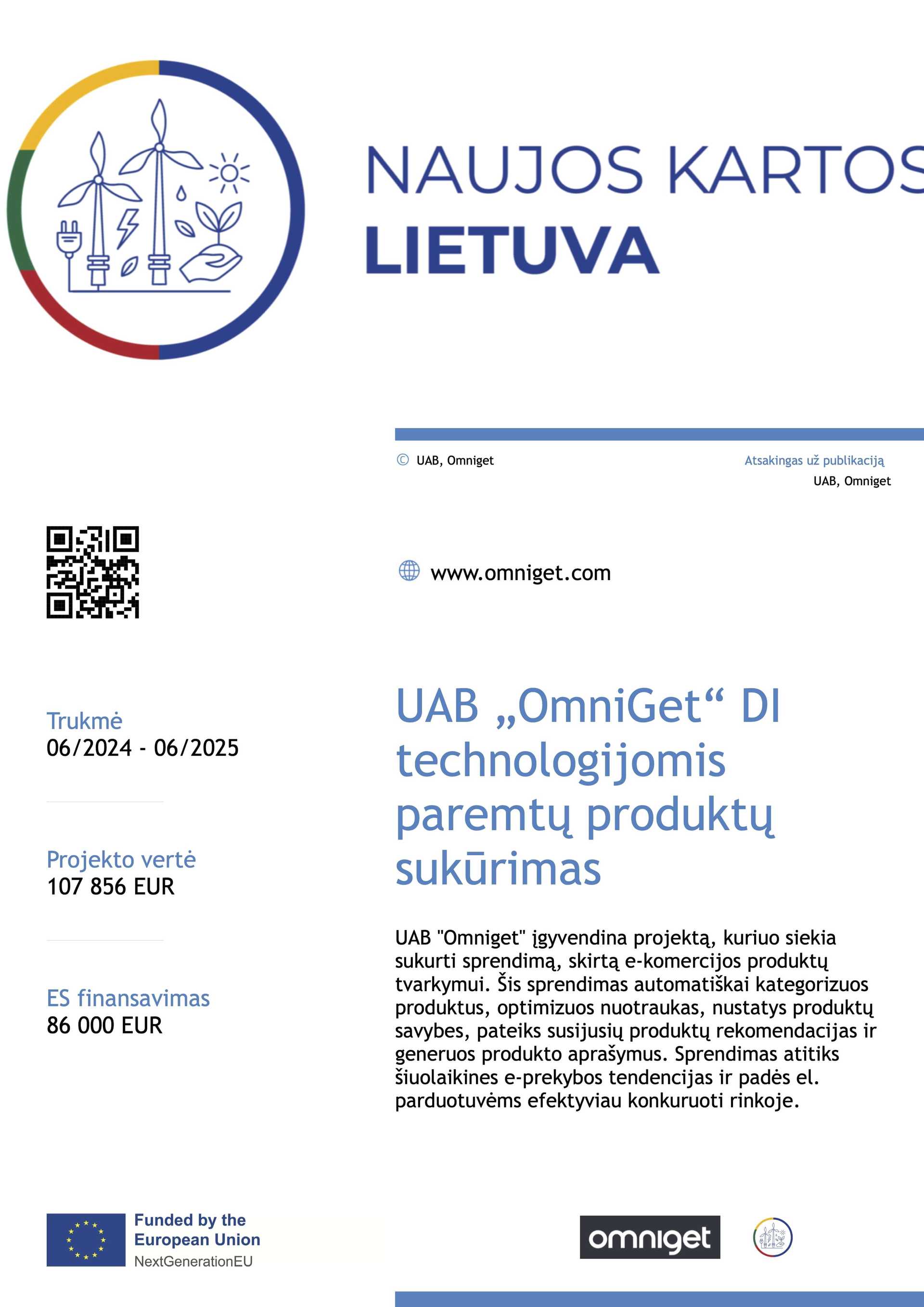 OmniGet projekta finansuoja Europos Sąjunga.